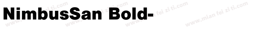 NimbusSan Bold字体转换